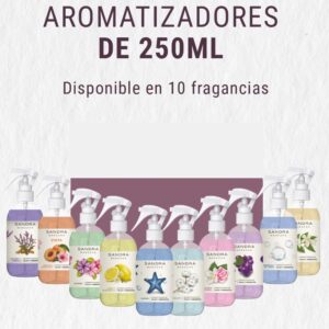 Aromatizador 250ml LINEA HOGAR incluye gatillo - PRECIO POR UNIDAD